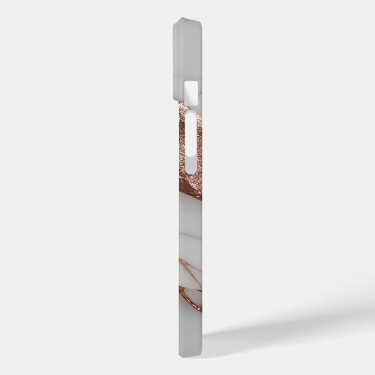 Trendy koperen glitter marmer Case-Mate iPhone case (Achterkant / Links)