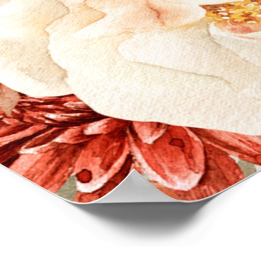 Trendy koperen hortensia blush 30 verjaardag Welko Poster (Hoek)