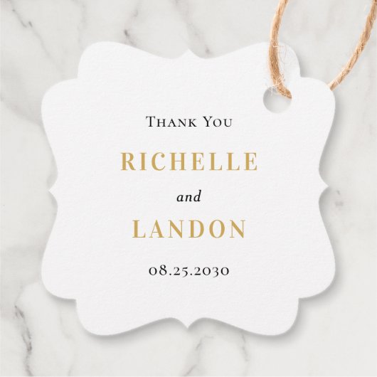 Trendy Krans BEWERKBARE KLEUR Trouwgunst Labels (Achterkant)