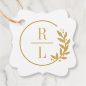 Trendy Krans BEWERKBARE KLEUR Trouwgunst Labels (Voorkant)