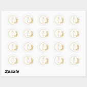 Trendy Krans Bewerkbare Kleur Trouwstickers Ronde Sticker (Vel)