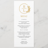 Trendy Krans BEWERKBARE KLEUR Wedding Menu Kaart (Voorkant)
