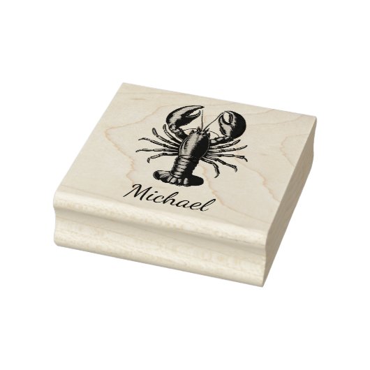 Trendy kreeft gepersonaliseerd 	rubberstempel (Stempel)