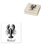 Trendy kreeft gepersonaliseerd 	rubberstempel (Gestempeld)