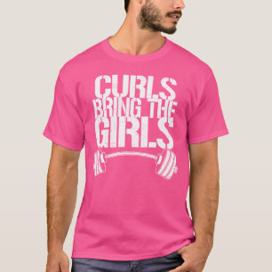 Trendy krullen brengen de meisjes Barbell T-shirt