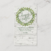 Trendy Laurel Wreath Greenery Baby shower Diaper Informatiekaartje (Voorkant)