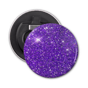 Trendy Lavender Paars Sparking Glitter Glitz Button Flesopener