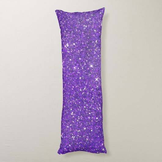Trendy Lavender Paars Sparking Glitter Glitz Lichaamskussen (Achterkant (Verticaal))