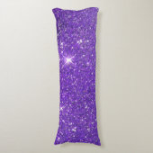 Trendy Lavender Paars Sparking Glitter Glitz Lichaamskussen (Voorkant Verticaal)