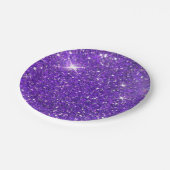 Trendy Lavender Paars Sparking Glitter Glitz Papieren Bordje (Gekanteld)