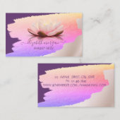 Trendy, legant, penseelstreek, Lotus Visitekaartje (Voorkant / Achterkant)