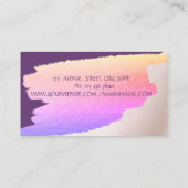 Trendy, legant, penseelstreek, Lotus Visitekaartje (Achterkant)