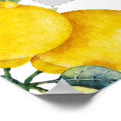 Trendy Lemons Bruidsfeest Fotocabine Poster (Hoek)