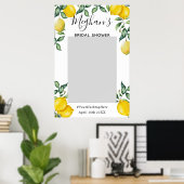 Trendy Lemons Bruiloft Photo Booth Poster (Thuiskantoor)