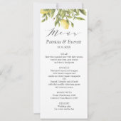 Trendy Lemons en Leaves Boho chic Wedding Kaart (Voorkant)