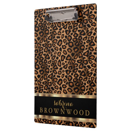 Trendy Leopard Animal Design Klembord (Links)