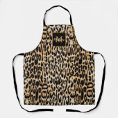Trendy Leopard Animal Print met Monogram Schort (Voorkant)