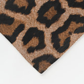 Trendy Leopard Big Cat Gorgood Animal Pattern Fleece Deken (Hoek)