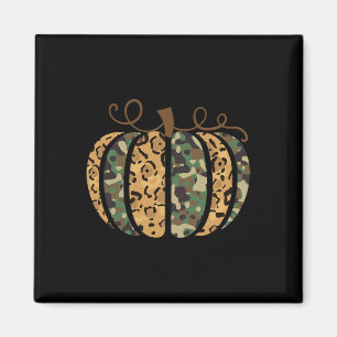 Trendy Leopard Camo Pumpkin Animal Print Cheetah F Magneet