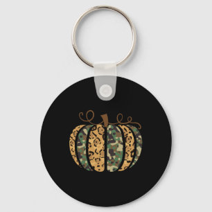 Trendy Leopard Camo Pumpkin Animal Print Cheetah F Sleutelhanger
