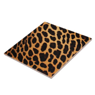 Trendy Leopard Cat Animal Print Collectie Tegeltje