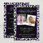 Trendy Leopard en nu Afstuderen nodiging Kaart (Voorkant / Achterkant)