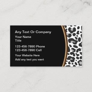 Trendy Leopard Pattern Beauty Theme Visitekaartje