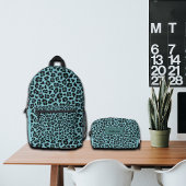 Trendy Leopard Print Aangepaste naam Bedrukte Rugzak