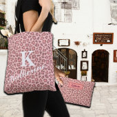 Trendy Leopard Print Aangepaste naam Etui