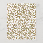 Trendy Leopard Print Gouden Glitter Flyer (Achterkant)