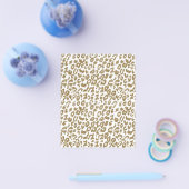 Trendy Leopard Print Gouden Glitter Flyer (Enkel)