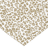  Trendy Leopard Print Gouden Glitter Korte Tafelloper (Hoek)