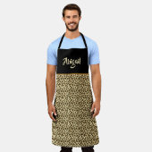 Trendy Leopard Print - op maat gemaakt Schort (Gedragen)