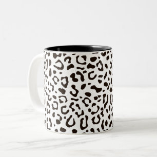 Trendy Leopard print patroon Tweekleurige Koffiemok