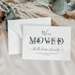 Trendy lettering New Home Moving aankondiging Briefkaart