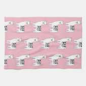 Trendy Leuke Llama Schets & Roze Theedoek (Horizontaal)