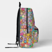 Trendy Levendige Bloem Rugzak Aangepaste Monogram (Links)