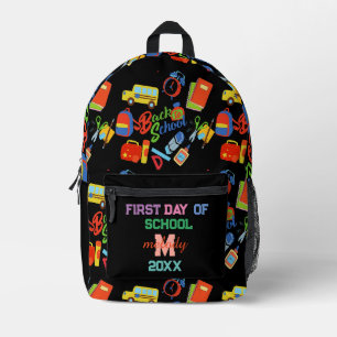 trendy levendige  Terug naar School Pattern Bedrukte Rugzak