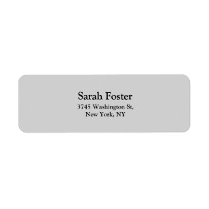 Trendy lichtgrijs effen elegant modern leesbaar etiket
