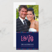 TRENDY LIEFDE PHOTOCARD :: LIEFDESBRIEVEN 1P FEESTDAGENKAART (Voorkant / Achterkant)