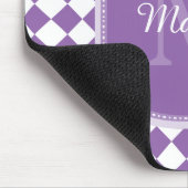 Trendy Light Paars Gecontroleerde naam Muismat (Hoek)