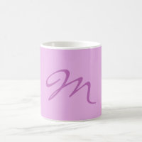 Trendy Lila Orchidee kleur Monogram Initiaal Lette