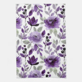 Trendy Lila Paars Floral Pattern Theedoek (Verticaal)
