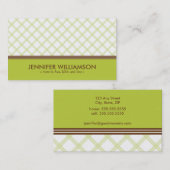 Trendy Lime Green Pset Mammie Calling Card Contactkaartje (Voorkant / Achterkant)