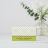 Trendy Lime Green Pset Mammie Calling Card Contactkaartje (Staand voorkant)