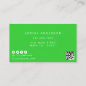 Trendy Lime Green Wimper Extensions wimpers Visitekaartje (Achterkant)