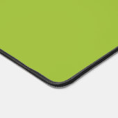 Trendy Lime Groen Zwart Wit Script Monogram Bureaumat (Hoek)