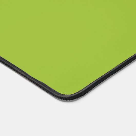 Trendy Lime Groen Zwart Wit Script Monogram Bureaumat (Hoek)