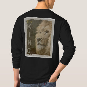Trendy Lion Black Color Elegant Moderne Sjabloon T-shirt