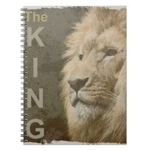Trendy Lion Head Pop Kunst de koning Sjabloon Notitieboek